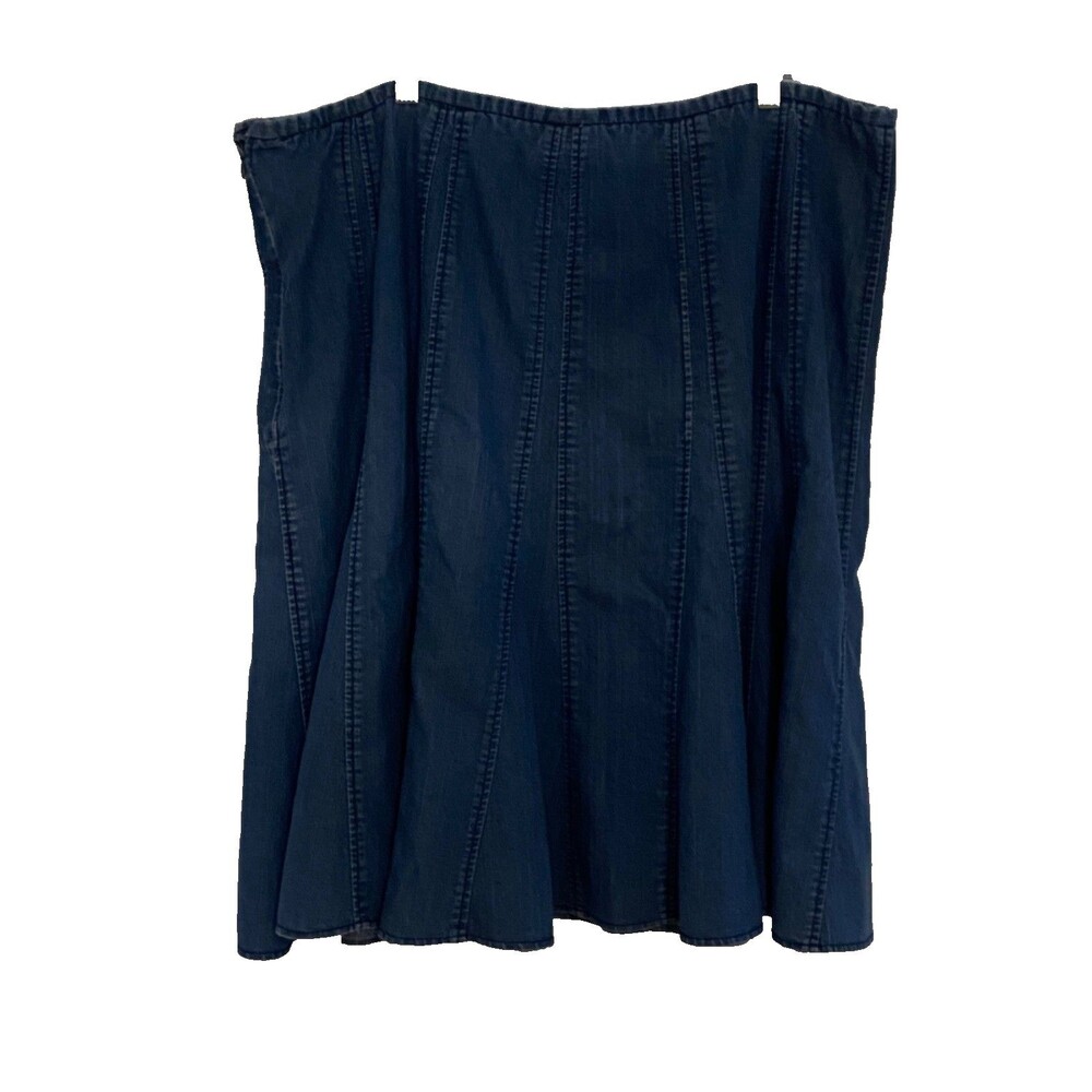 Jeans Skirt~Dress Barn~Midi~Gored/Flared~42" waist= size 22W